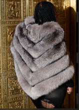 Load image into Gallery viewer, Silver Fox Fur Poncho
